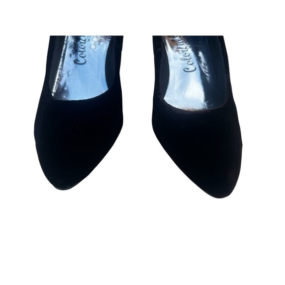 Colorful by Cin Cin Women’s 8.5 B Black Velvet 3” Heels Pumps Elegant  Heels - Picture 2 of 11